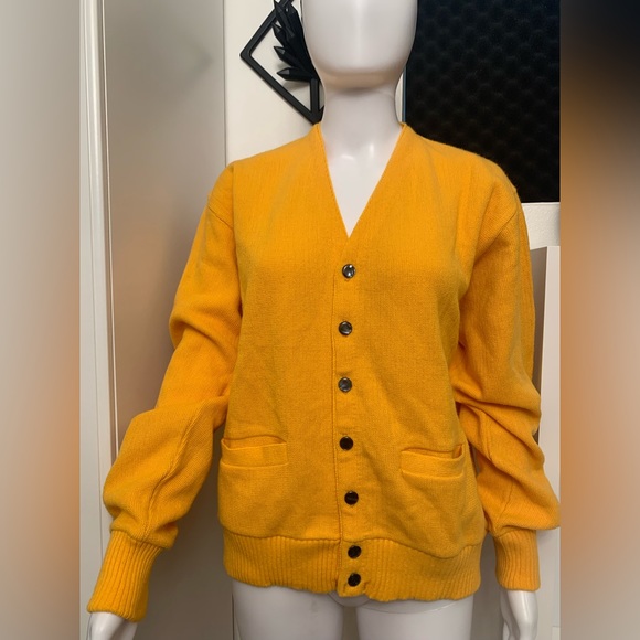 50's Chocolate Brown Orlon Cardigan Sweater with Flecks by Fashion Fit Knitwear